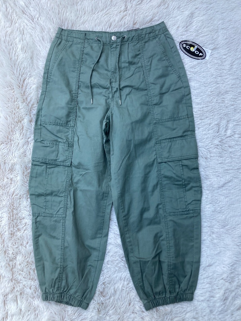 NWT Scoop Barrel Leg Relaxed Utility Joggers Womens Size XS
